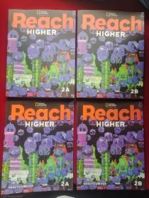 Reach Higher Student′s book 2A（PRACTICE BOOK 2A）+2B（PRACTICE BOOK 2B）（4本合售) 16开 平装