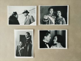 著名电影 奥斯卡金像奖9项得奖《末代皇帝》著名演员 尊龙（溥仪扮演者）、陈冲（婉容扮演者）合影剧照 4张（黑白）均约6寸