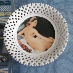 瓷器 瓷盘 世界名画瓷盘 秦皇岛陶瓷厂生产 老瓷器