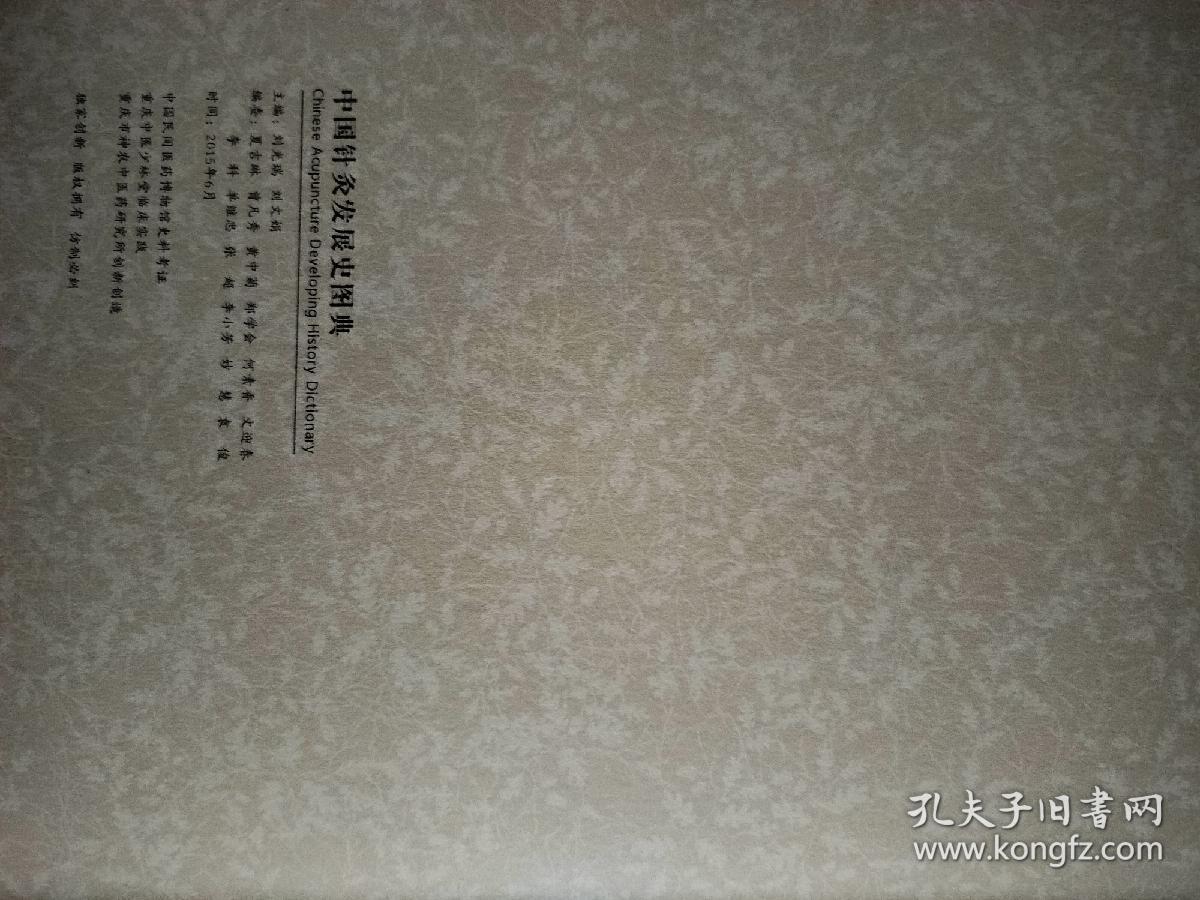 中国针灸发展史图典 折叠版。