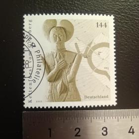 pl0109外国邮票德国邮票 2005年 德国考古系列：凯尔特人雕像 销 1全 邮戳随机
考古邮票 人文历史邮票