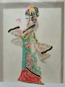 皮影手工精品皮影梅兰竹菊美女皮影之兰