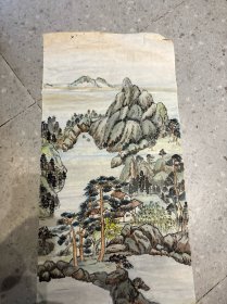 江苏国画院出 九十年代无款山水 约3平尺 10