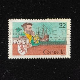 外国邮票 加拿大邮票1984年航海家帆船和烟斗信销1枚 如图