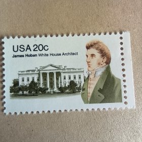 USA112美国邮票 1981年 白宫建筑设计师 著名人物 霍本 新 1全 软折
