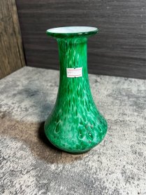 80年代，绿色玻璃花瓶