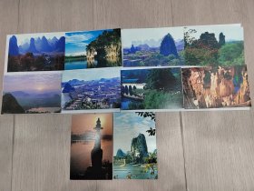 1982年桂林风光明信片，1982年外文出版社出版，自家收藏，全新的，共10张全套