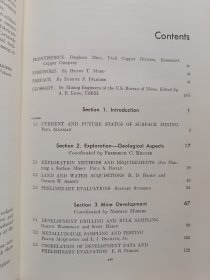 Surface Mining 【露天采矿学】【目录见图】