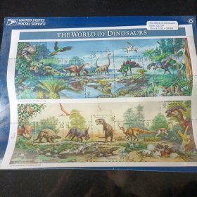 外国邮票美国邮恐龙世界 The world of dinosaurs USA stamp