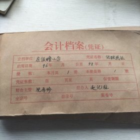 1996-1-1998-12年莒南县东侯疃小学老单据3本