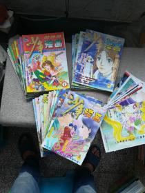 少年漫画月刊 1996 第1-12期 ；1997年第1-12期 ；1998年第2.3.5.6.7期（另有16张彩色插页）