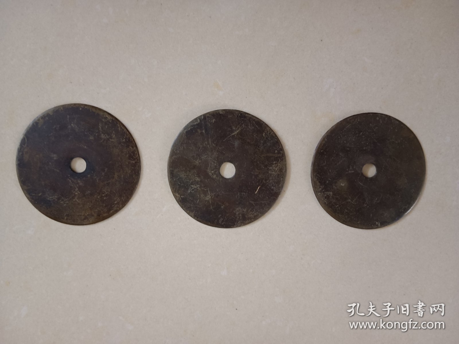 老铜件 铜垫 老柜子铜配件 三个一起价格直径 5.5