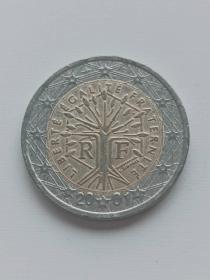 法国2欧元硬币 2欧元纪念币