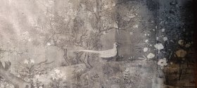 黄筌柳塘聚禽图(珂罗版)