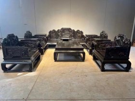 古董明清木器清代小叶紫檀沙发十一件套别墅酒店装修