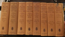 【英文原版书】DOCUMENTS ON BRITISH FOREIGN POLICY 1919-1939 Third Series Volume Ⅰ、Ⅲ-Ⅹ（《英国的外交政策文件》1919-1939 第三系列 1938-1939年的外交文件，共计九卷）