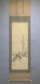 日本名家绘画：藤井玉栏《白梅黄莺图》（保真，附原画箱）