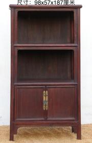 35_榆木书柜，完整无修，源头货源，宽98厘米、厚度57厘米、高187厘米