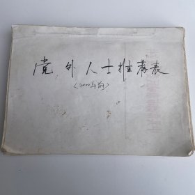 党外人士推荐表（常德地区）