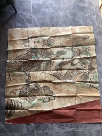 陕西历史博物馆唐代墓志壁画临摹山水画作品
