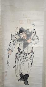 清末灵璧画师翟光远精品钟馗画，四尺整纸，品相好，保存完整，十分难得，值得珍藏！购前议价联系13956859339