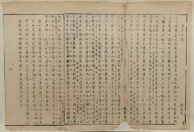 八股文一篇《吾王不游》，作者：张大受。尺寸：35*23.5厘米，这是木刻本古籍散页拼接成的八股文，不是一本书，轻微破损缺纸，已经手工托纸。