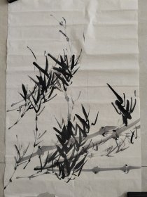 《2》水墨画一幅68cmx45cm  老画，回购画  古艺术手绘