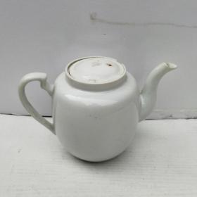 民国手工白瓷壶茶壶