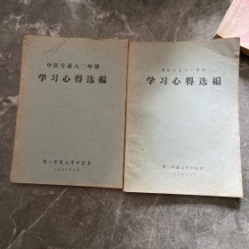 中医专业八一年级 八零年级：学习心得选编（2册）