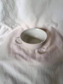 库存景德镇羊脂白瓷茶杯五十年代纯手工柴烧老款大容量220毫升