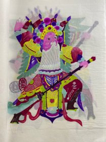 中国民间剪纸 三国人物 点色剪纸(超大剪纸·一盒10张)