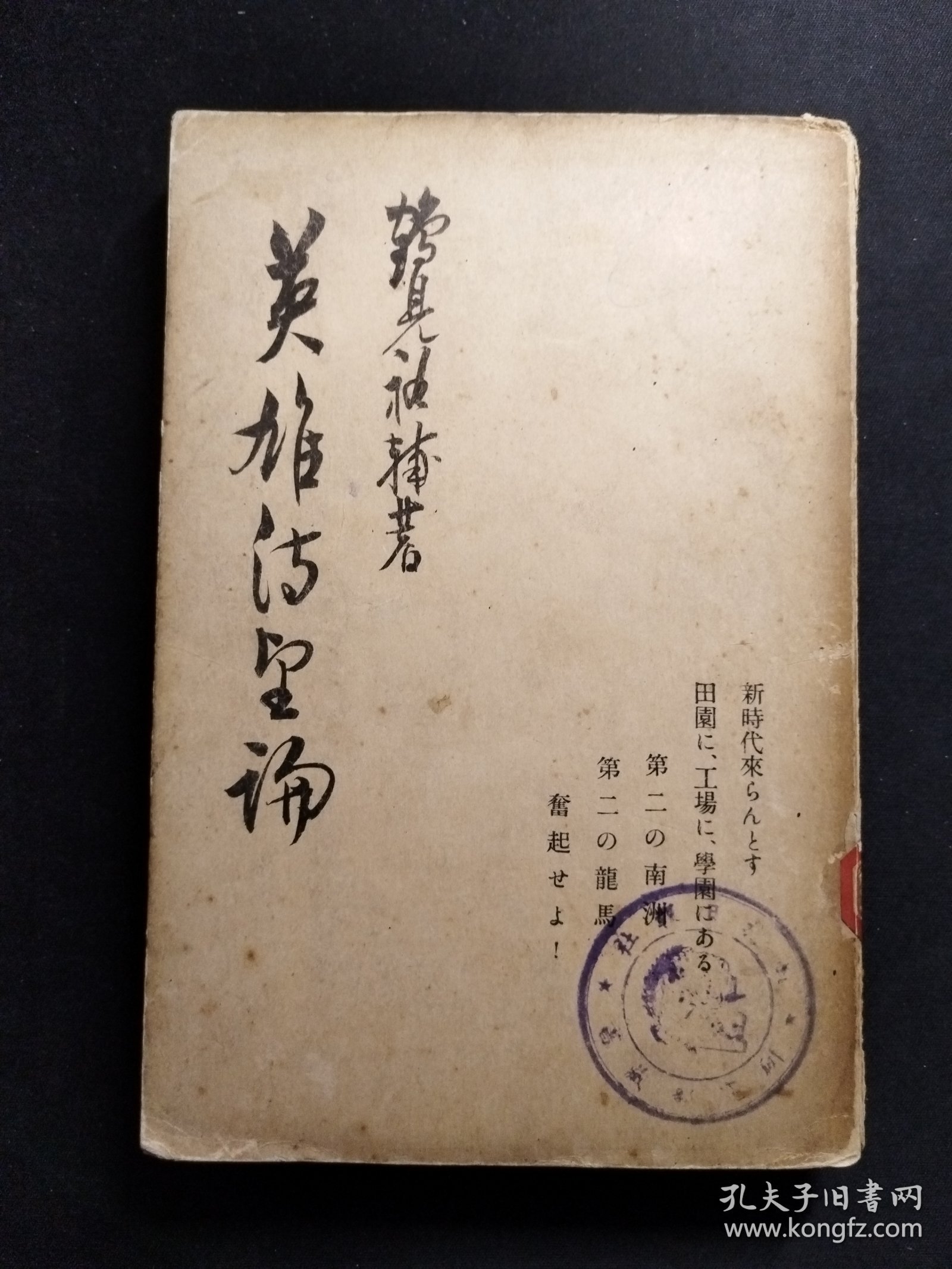 《英雄待望论》日本鹤见祐辅著，中国鲁迅先生多译其著作。书内评论拿破仑，俾斯麦，林肯，丰臣秀吉，马克思等等世界英雄，呼唤新的英雄出现。