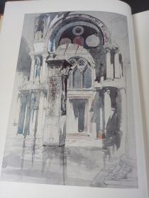 The stones of Venice by John Ruskin 罗斯金《威尼斯之石》Folio 出品精装本 带水彩及黑白插画