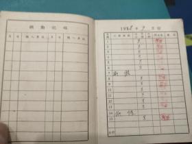 上海市房地产公司    工作记录证（1958年）