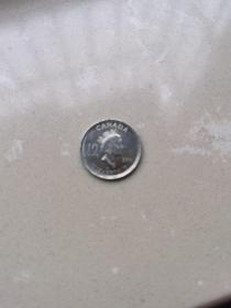 加拿大流通纪念币，不锈钢币，2001年10分