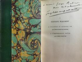 世界短篇小说巨匠，法国作家居伊·德·莫泊桑（Henri René Albert Guy de Maupassant，第一本诗集《DES VERS》签名签赠本，欧洲古典装帧，内页接近全品。