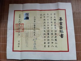 上海第一医学院毕业证书（校长宫乃泉）学生 胡茂生 江苏无锡人 1953年11月 (存放箱底毕业证 品相好) 宫乃泉（1910年8月—1975年4月20日），中华人民共和国开国少将，辽宁省营口市人。1937年11月参加新四军，1940年10月加入中国共产党。