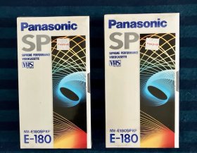 松下摄像带（180分钟）全新未开封日本原产松下录像带，VHS  NV-E180SPXP型号。两盘120元，包邮。