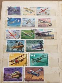 前苏联 CCCP 飞机航天题型邮票 36枚 上世纪七、八十年代 老邮票
