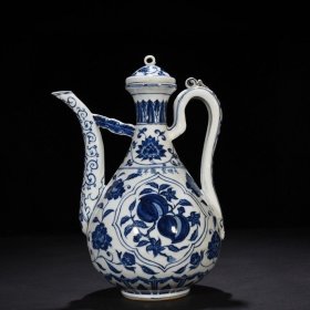 明宣德青花折枝花果纹执壶 33*23厘米 1800