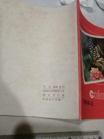 笔记本 彩蝶 软抄 （24开本） 内页有写字。