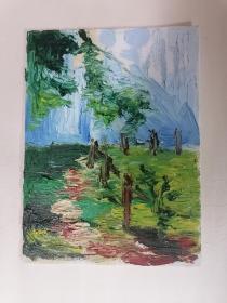 油画：风景（规格：18cmx24cm，只接受快递方式发货））