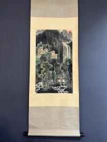 李可染，纸本山水中堂