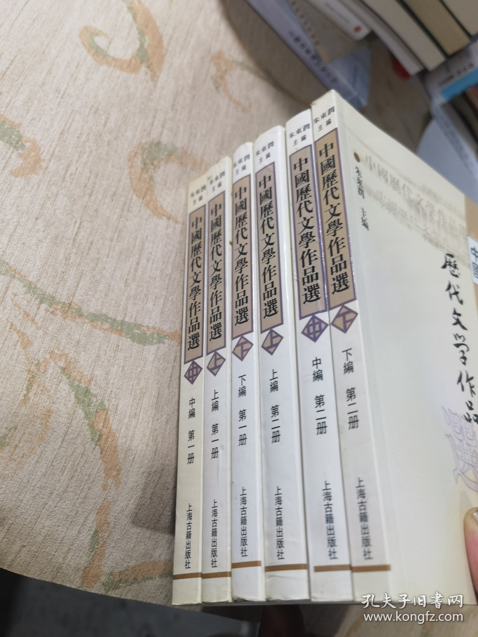 中国历代文学作品·第一册上中下编、第二册上中下编（全六册）