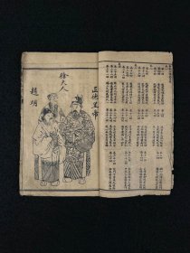 清末民国时期【绣像红灯记鼓词】古代言情小说，全套四册合订为两本，共四卷，年代久远、品相略差！