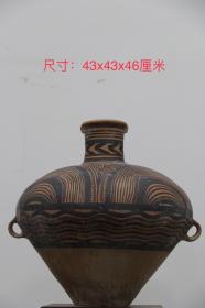 1_马家窑彩陶双耳罐，做工精致，器型丰富多姿，装饰方法多样综合，纹饰为圆点与螺旋纹的运用产生的旋动感，具有丰富的内涵和寓意，具有很高的文化，历史，观赏和收藏价值