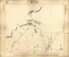 古地图1894 北京近傍图壹览  怀柔县。纸本大小55*66厘米。宣纸艺术微喷复制。