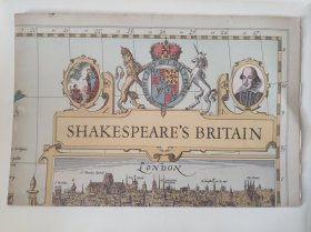 National Geographic国家地理杂志地图系列之1964年5月 Shakespeare's Great Britain 大不列颠地图