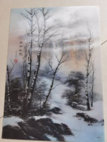 塑料立体画：长白初雪