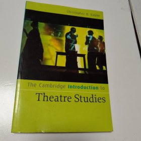 The Cambridge Introduction to Theatre Studies